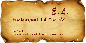 Esztergomi László névjegykártya