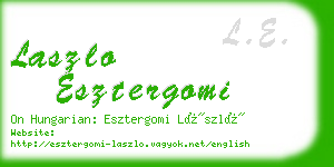 laszlo esztergomi business card